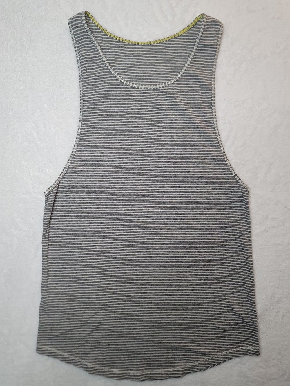 Lululemon Ravi Tank Sz 6? Hyper Stripe Heathered Medium Grey Ghost W1H59S Womens